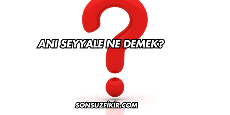 Anı Seyyale Ne Demek?