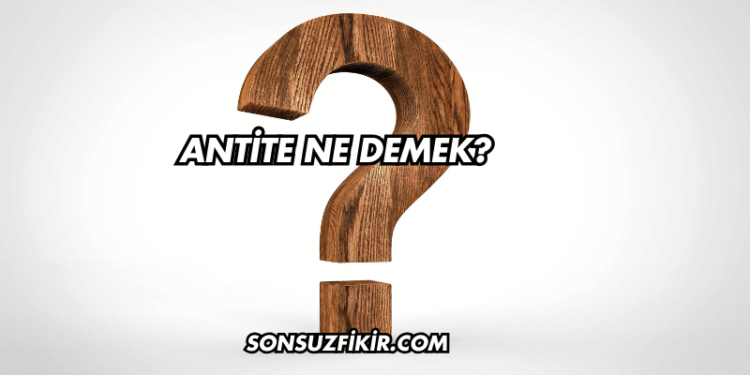 Antite Ne Demek?
