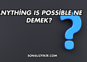 Anything Is Possible Ne Demek?