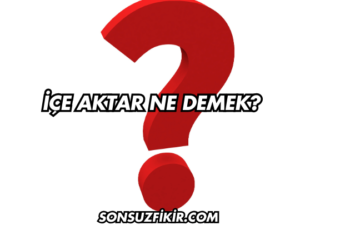 İçe Aktar Ne Demek?