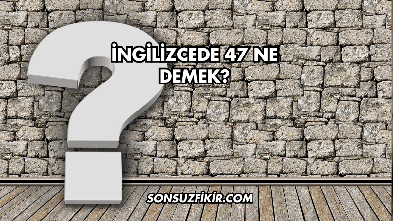İngilizcede 47 Ne Demek?