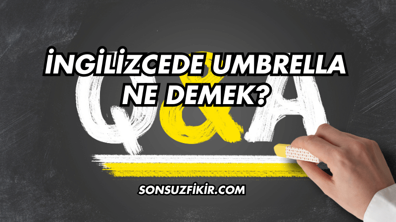 İngilizcede Umbrella Ne Demek?