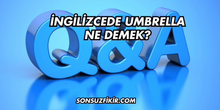 İngilizcede Umbrella Ne Demek?