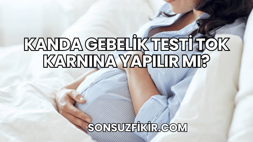 Kanda Gebelik Testi Tok Karnına Yapılır mı?