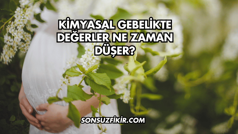 Kimyasal Gebelikte Değerler Ne Zaman Düşer?