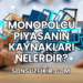 Monopolcü Piyasanın Kaynakları Nelerdir?