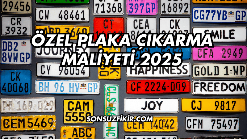 Özel Plaka Çıkarma Maliyeti 2025