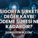 Sigorta Şirketi Değer Kaybı Ödeme Süresi Ne Kadardır?